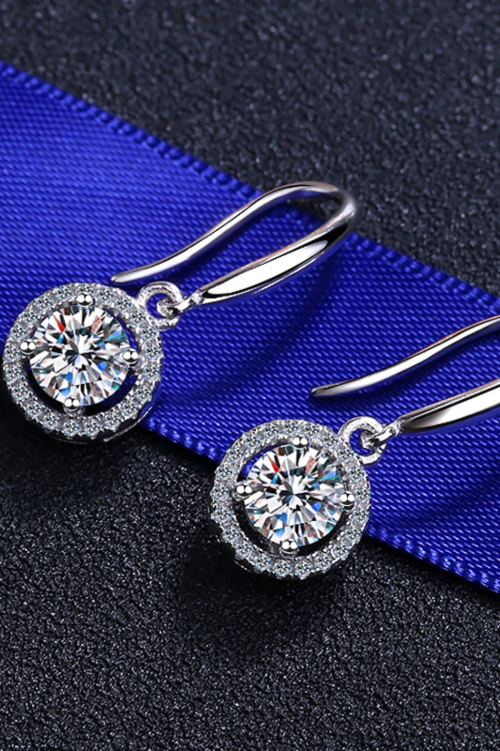1 Carat Moissanite 925 Sterling Silver Drop Earrings - Image 4