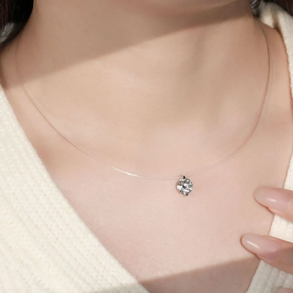 1 Carat Moissanite 925 Sterling Silver Necklace - Image 2