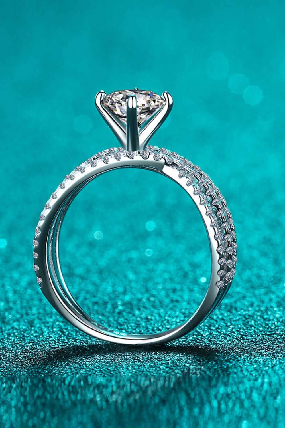 1 Carat Moissanite Crisscross Ring - Image 2