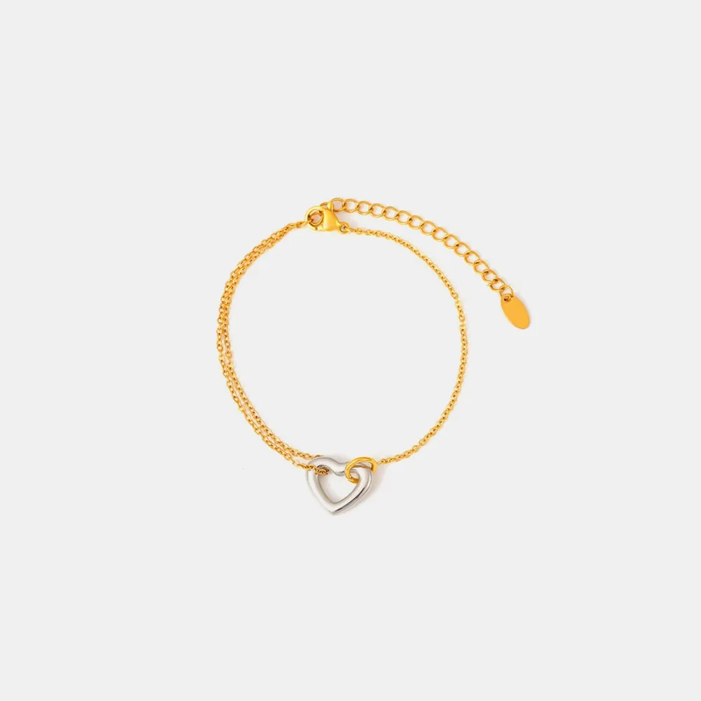 18K Gold-Plated Heart Bracelet - Image 8