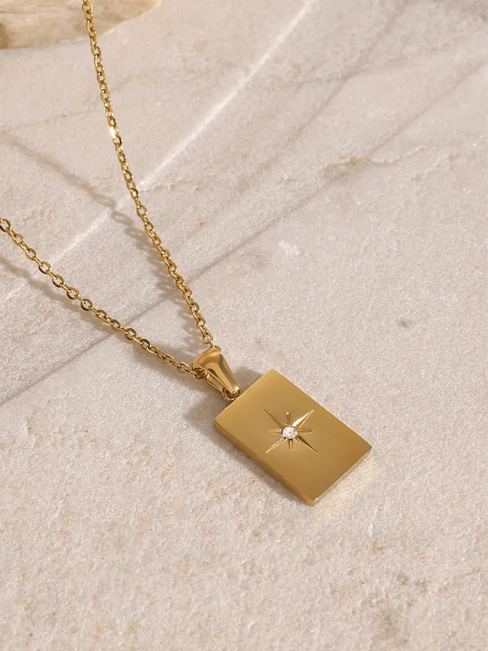 18K Gold-Plated Stainless Steel Double-Layered Necklace - Image 4