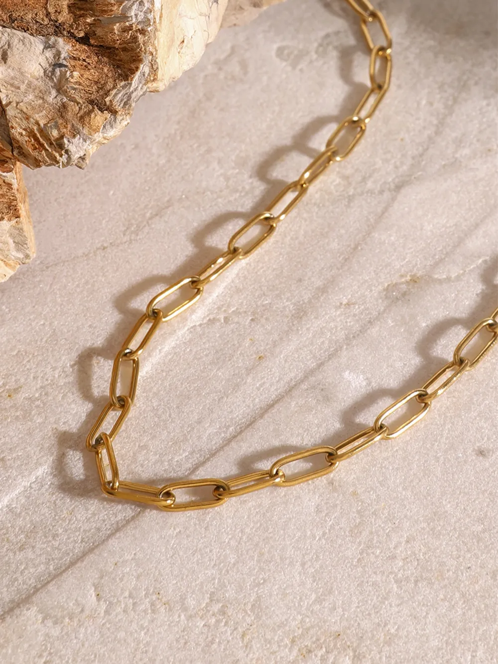 18K Gold-Plated Stainless Steel Double-Layered Necklace - Image 5