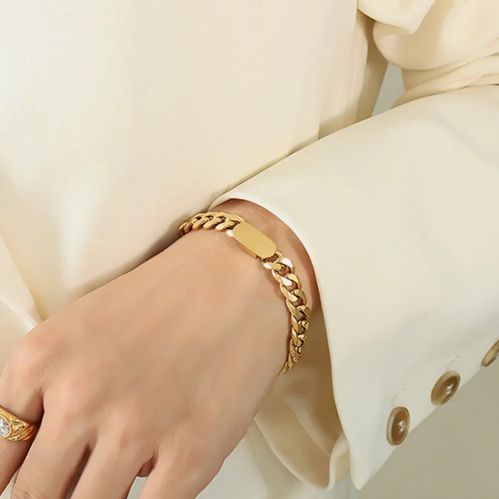 18K Gold-Plated Titanium Steel Bracelet - Image 3