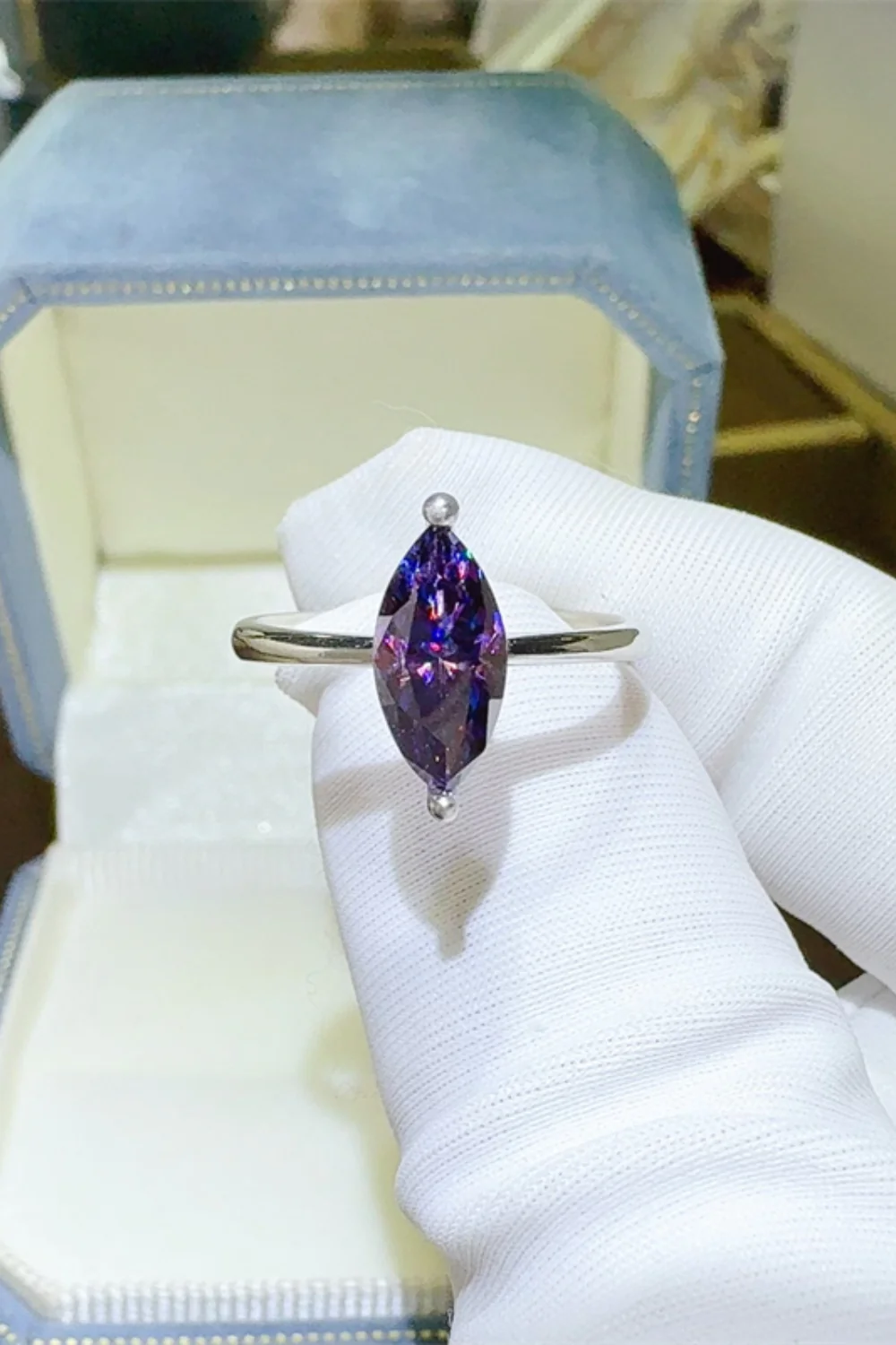 2 Carat Moissanite 925 Sterling Silver Ring - Image 2