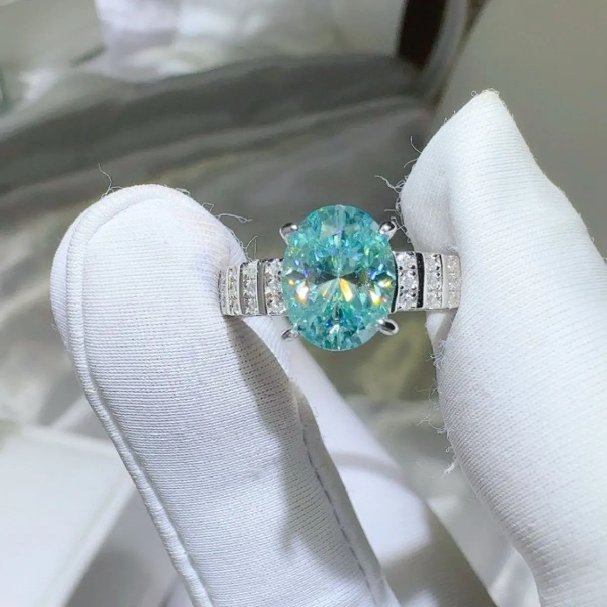 2 Carat Moissanite 925 Sterling Silver Ring - Image 4