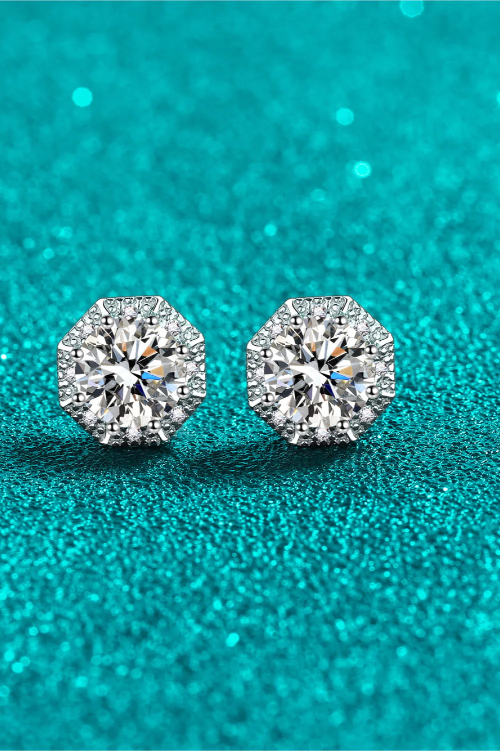 2 Carat Moissanite 925 Sterling Silver Stud Earrings - Image 3