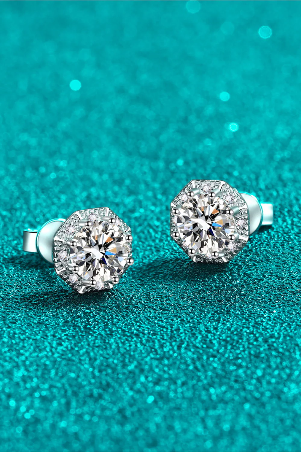 2 Carat Moissanite 925 Sterling Silver Stud Earrings - Image 4