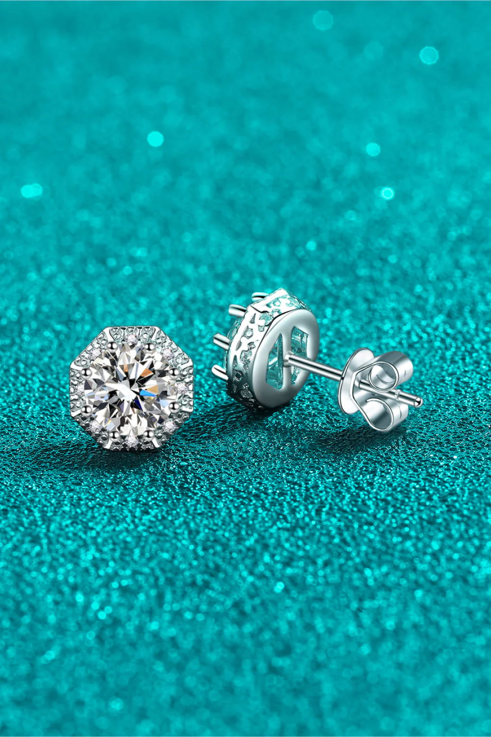 2 Carat Moissanite 925 Sterling Silver Stud Earrings - Image 5