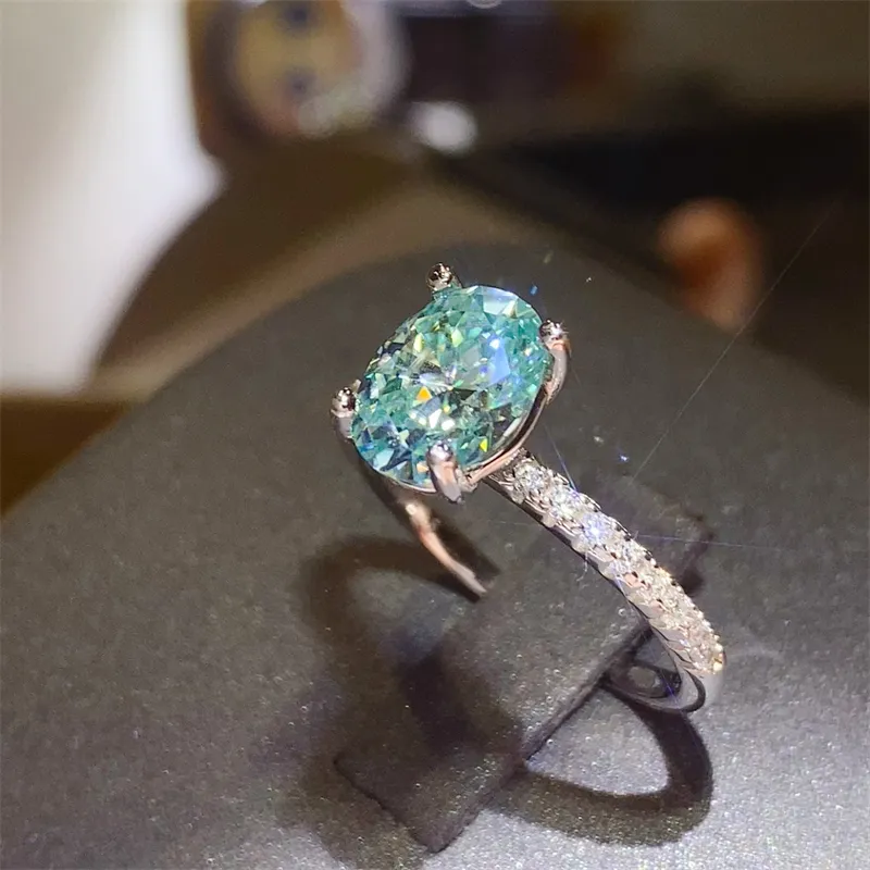 2 Carat Moissanite Zircon 925 Sterling Silver Ring - Image 5