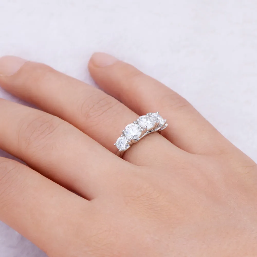 3.6 Carat Moissanite 925 Sterling Silver Ring - Image 5