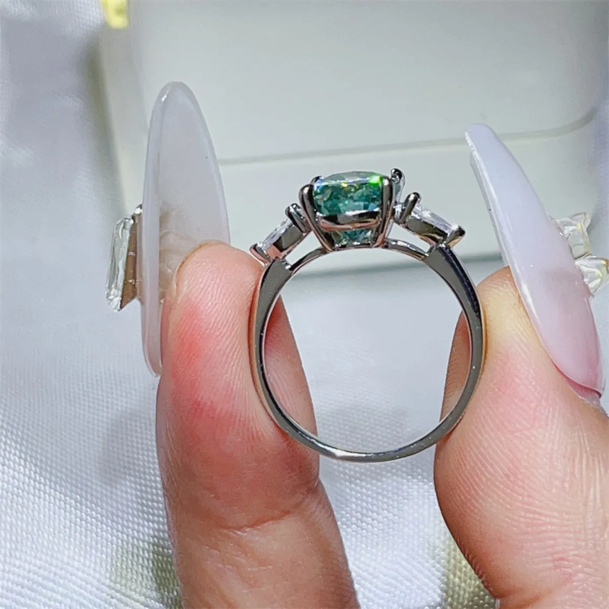 3 Carat Moissanite 925 Sterling Silver Ring - Image 3