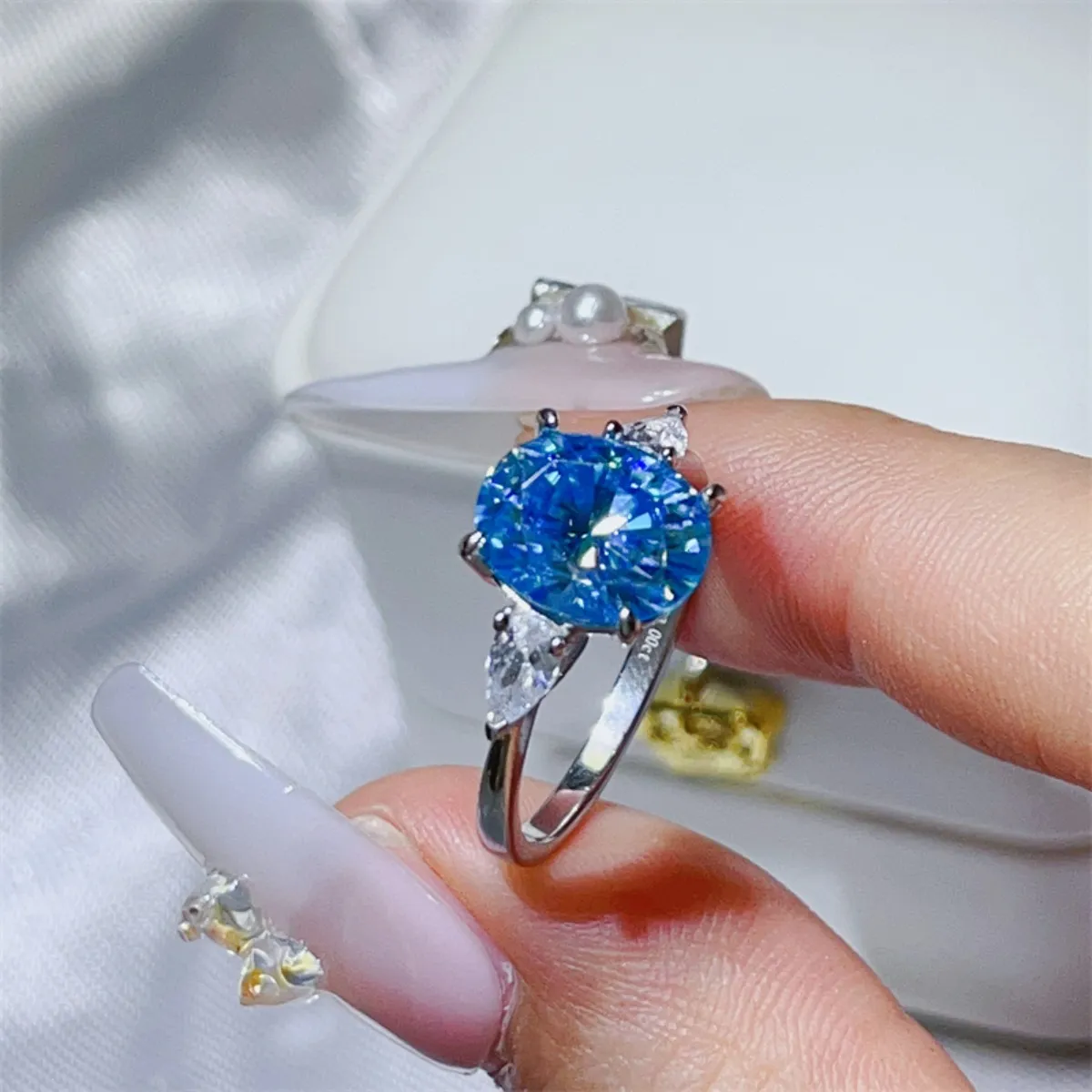 3 Carat Moissanite 925 Sterling Silver Ring - Image 4
