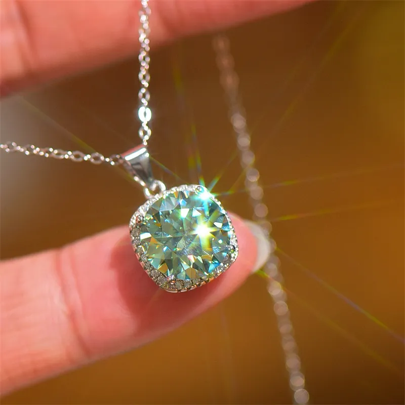 5 Carat Moissanite 925 Sterling Silver Pendant Necklace - Image 4