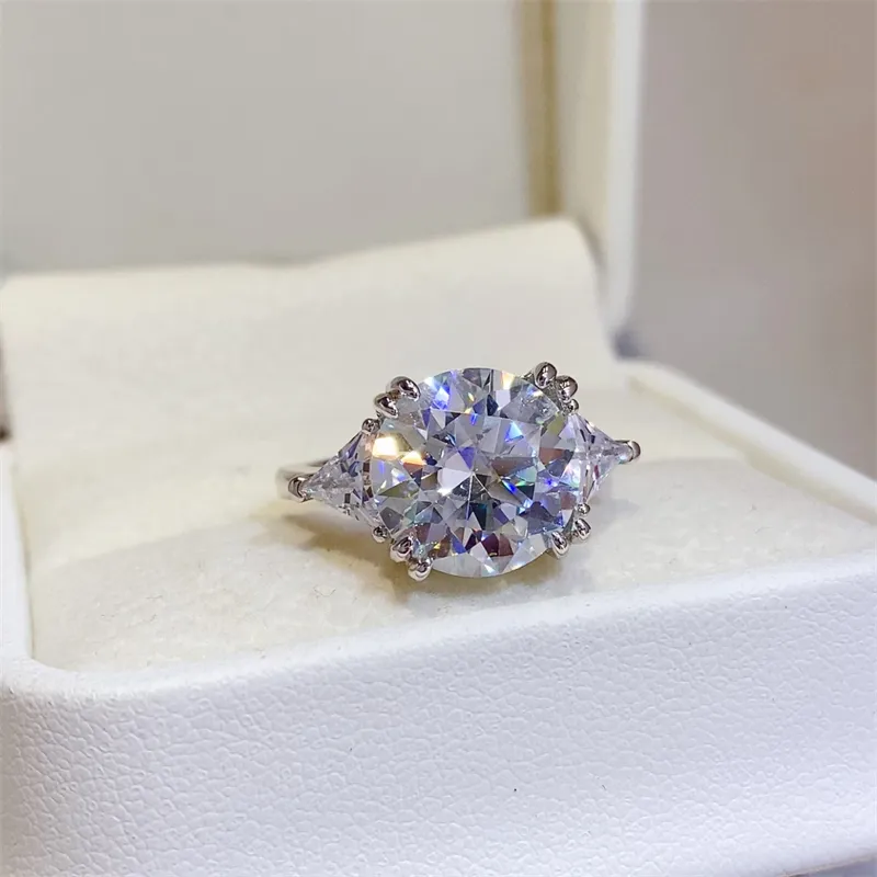 5 Carat Moissanite 925 Sterling Silver Ring - Image 5