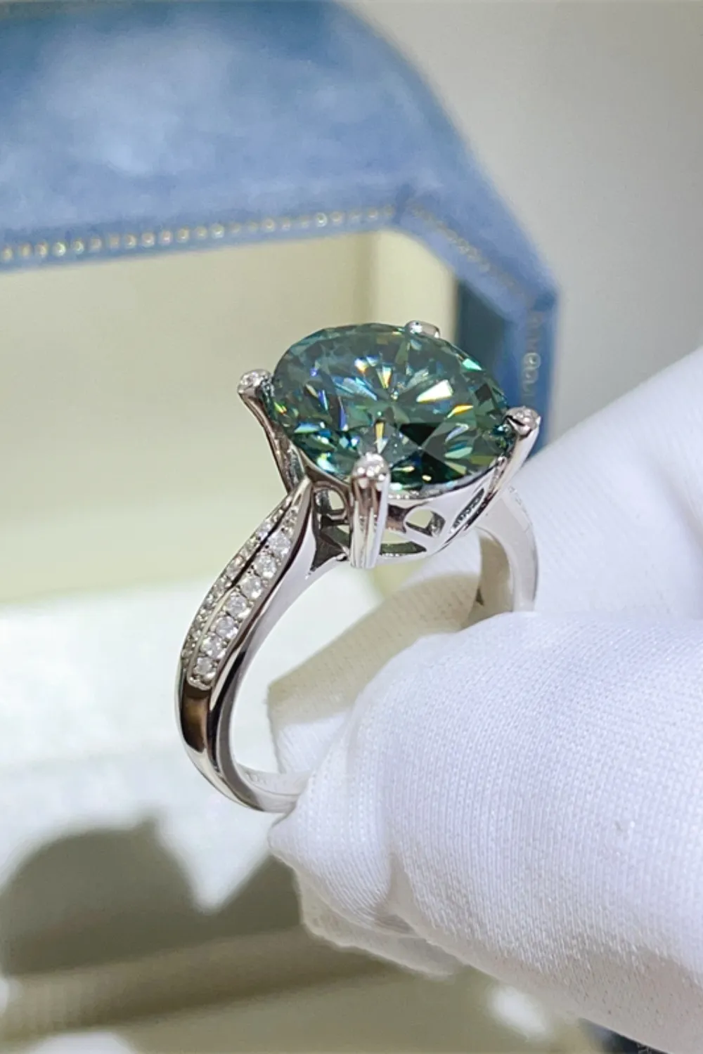 5 Carat Moissanite 925 Sterling Silver Ring - Image 5