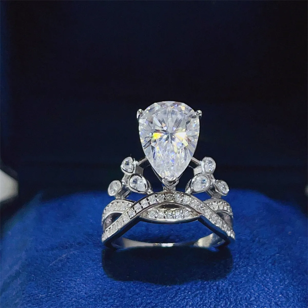 5 Carat Moissanite 925 Sterling Silver Ring - Image 3