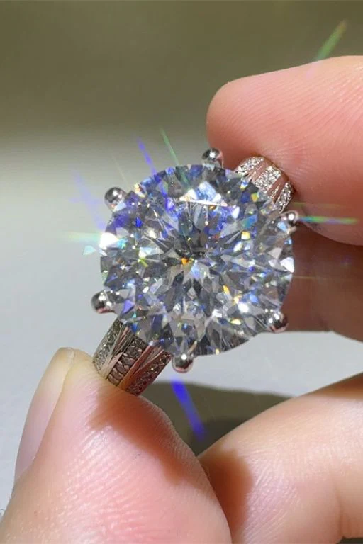 5 Carat Moissanite 925 Sterling Silver Ring - Image 4