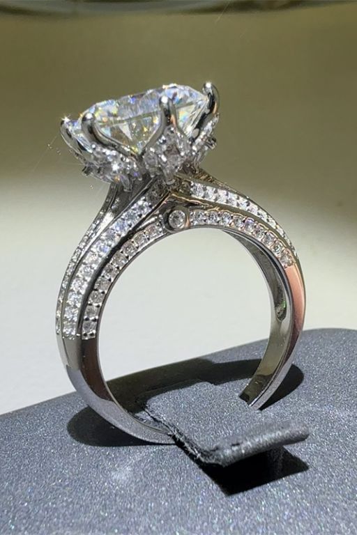 5 Carat Moissanite 925 Sterling Silver Ring - Image 6