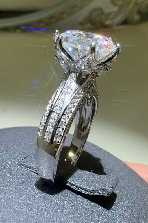 5 Carat Moissanite 925 Sterling Silver Ring - Image 7