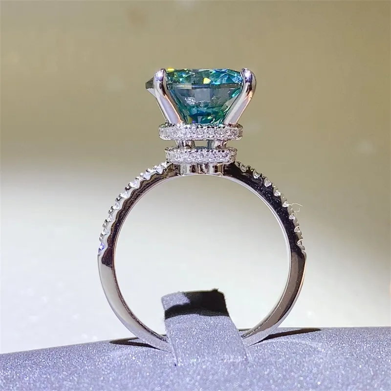 5 Carat Moissanite Zircon 925 Sterling Silver Ring - Image 4
