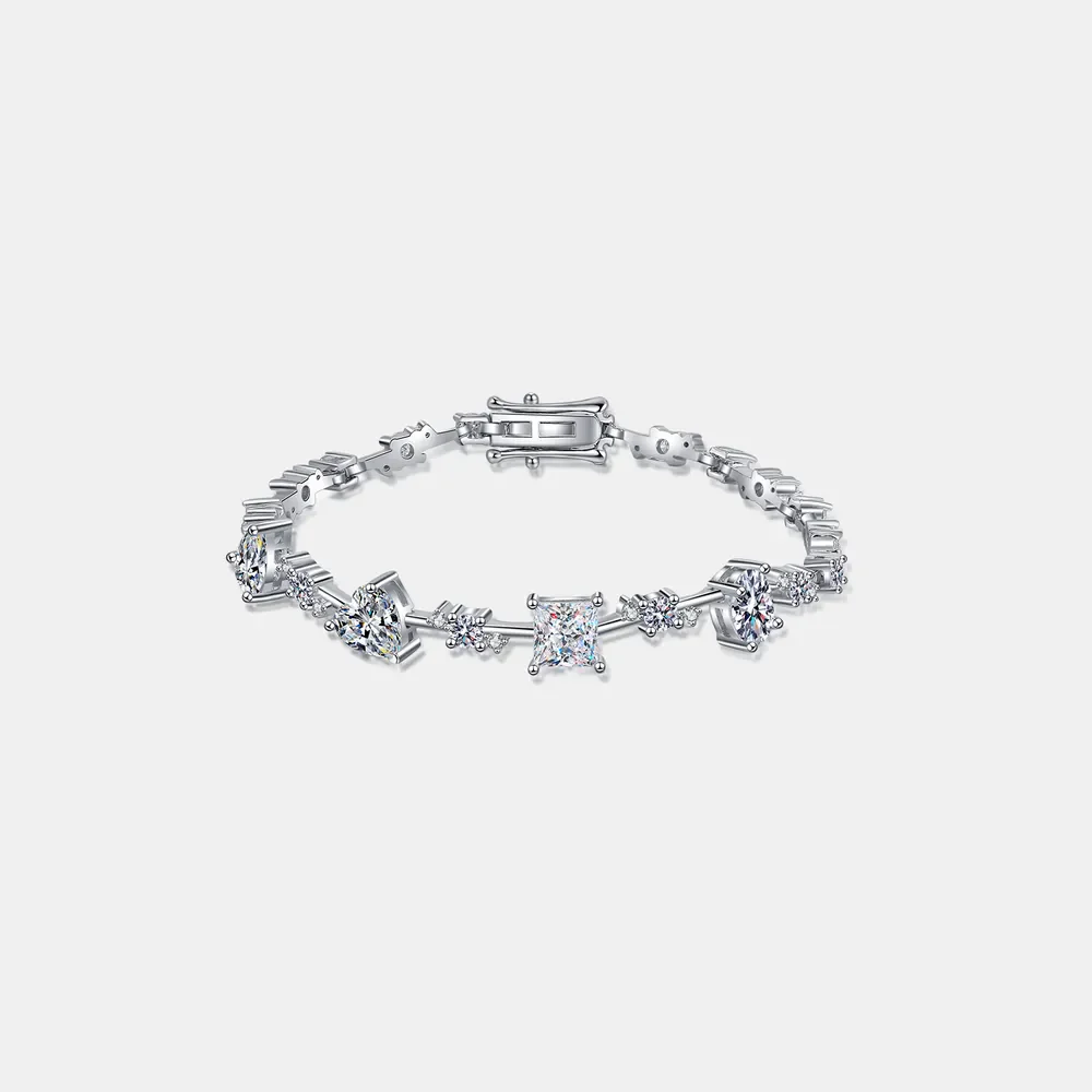 6.2 Carat Moissanite 925 Sterling Silver Bracelet - Image 4