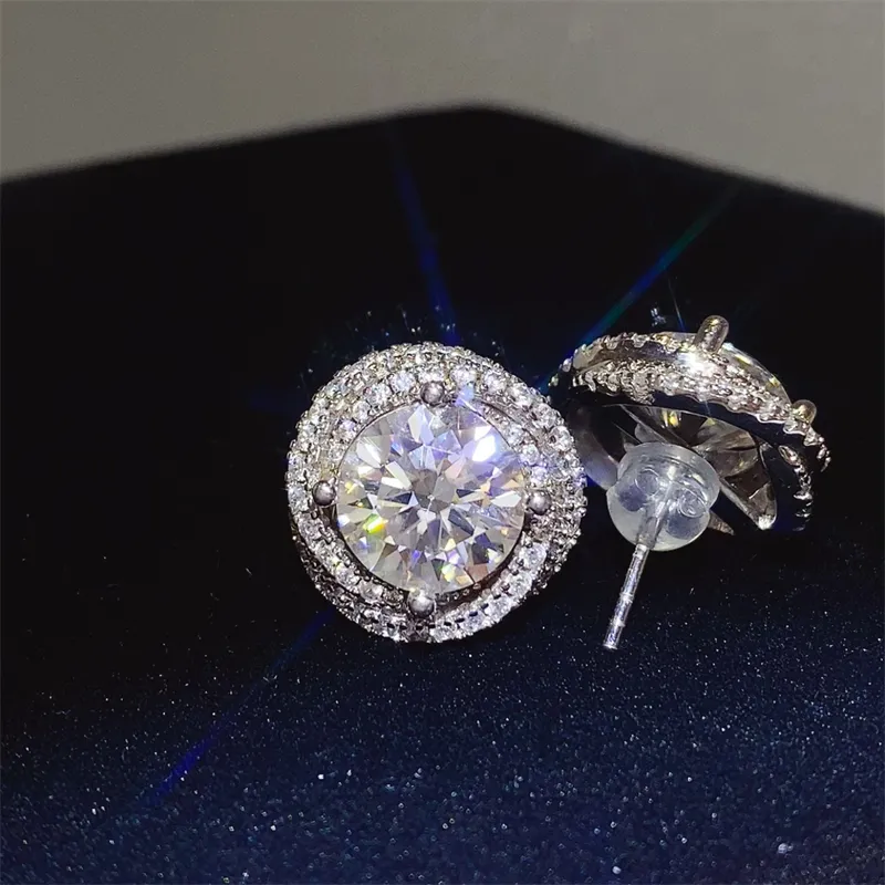 6 Carat Moissanite 925 Sterling Silver Earrings - Image 5