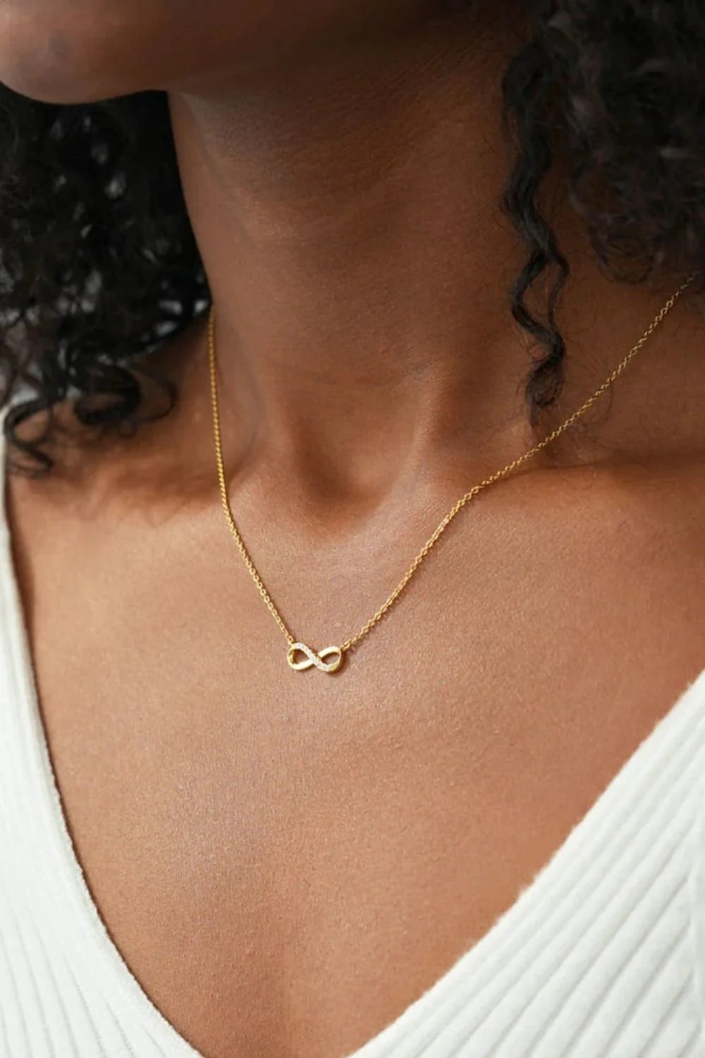 925 Sterling Silver Inland Zircon Infinite Necklace - Image 3