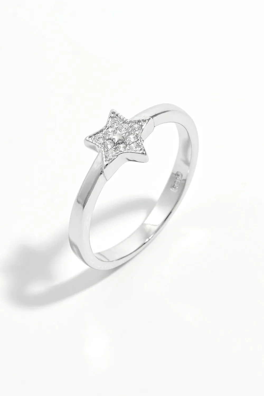 925 Sterling Silver Inland Zircon Star Ring - Image 2