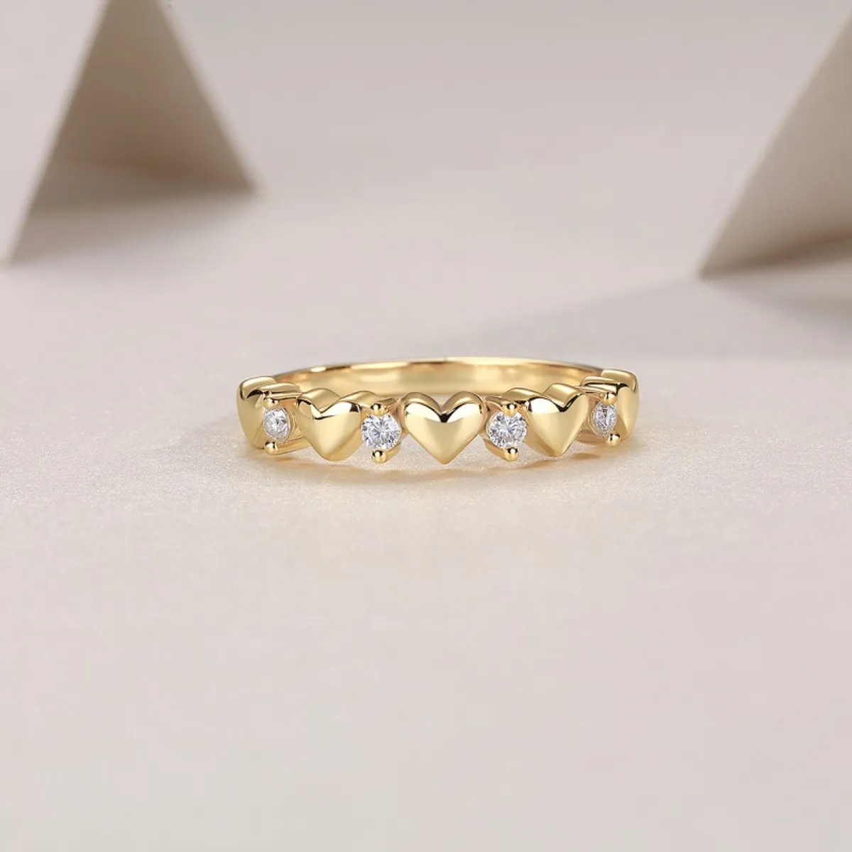925 Sterling Silver Moissanite Heart Ring - Image 2