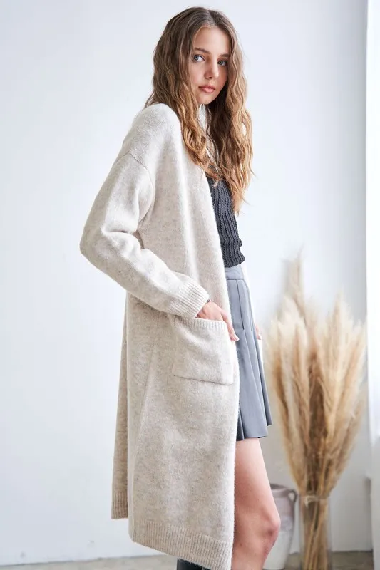 ADORA 2tone Sweater Open Cardigan - Image 2