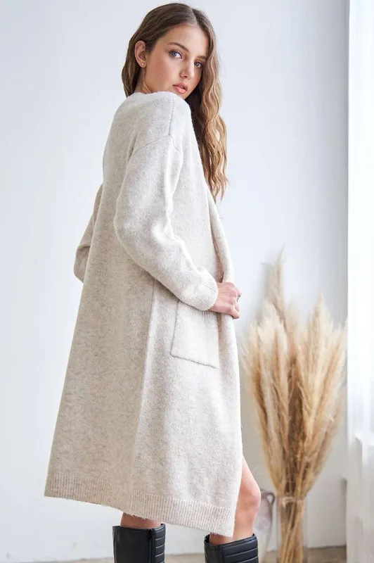 ADORA 2tone Sweater Open Cardigan - Image 3