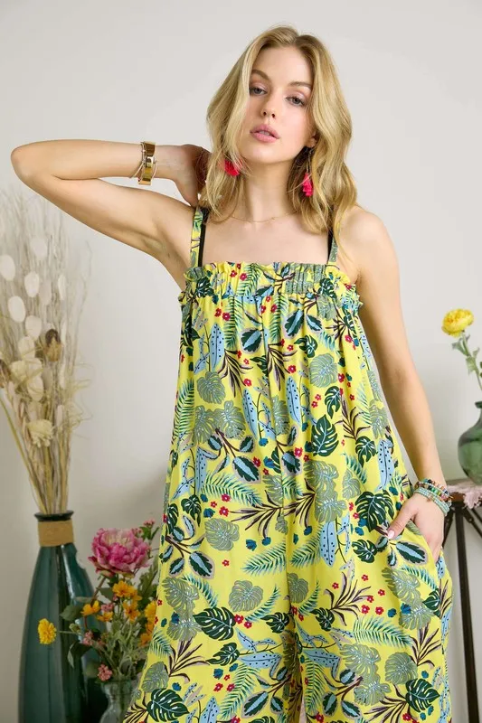 ADORA Elastic Detail Tropical Jumpsuit - Image 7