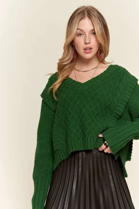 ADORA Ruffle Detail Adorable Sweater - Image 5