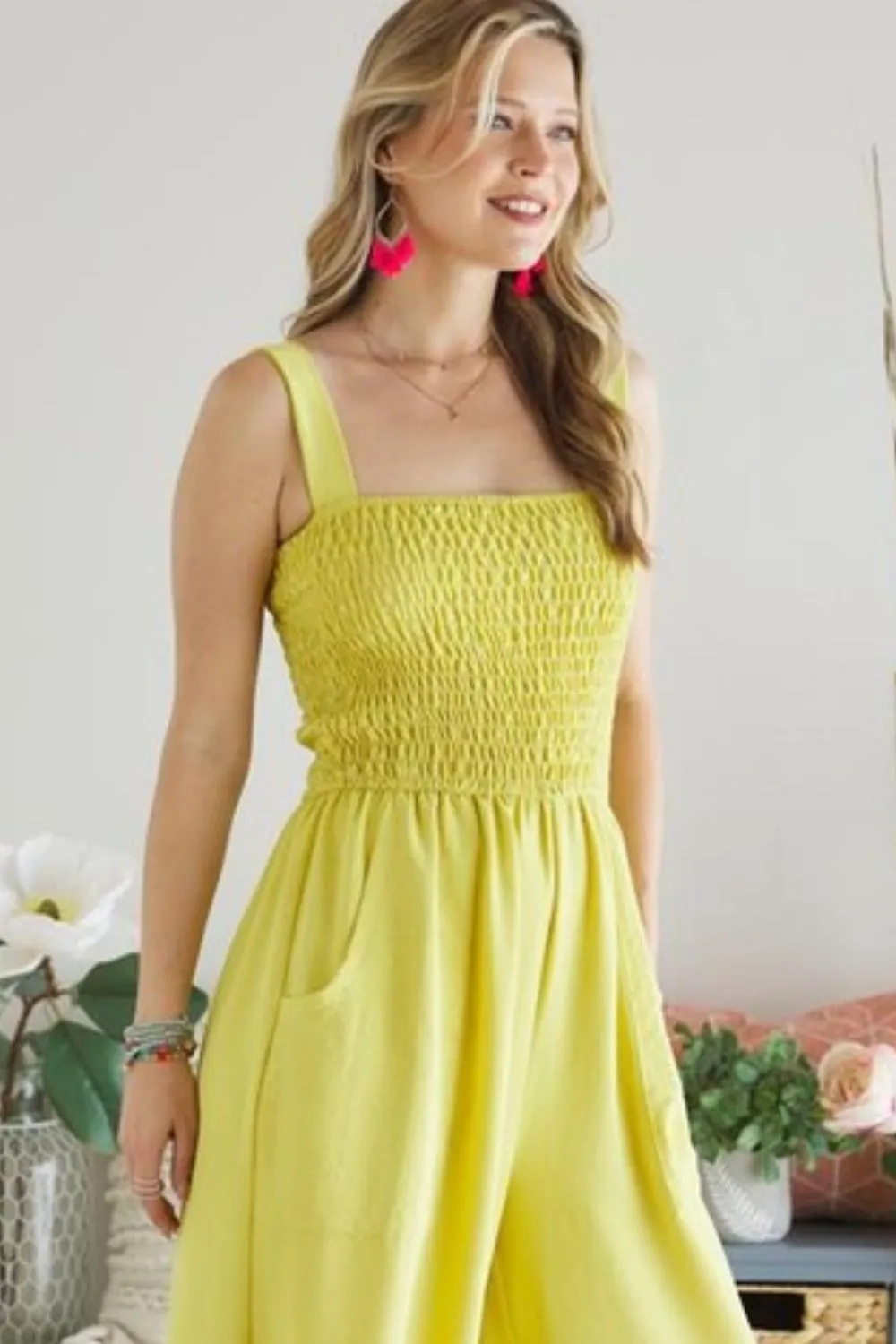 ADORA Smocking Top Wide Leg Jumpsuit - Image 2
