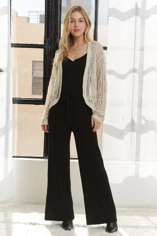 ADORA Tied Wide Leg Knit Pants - Image 6