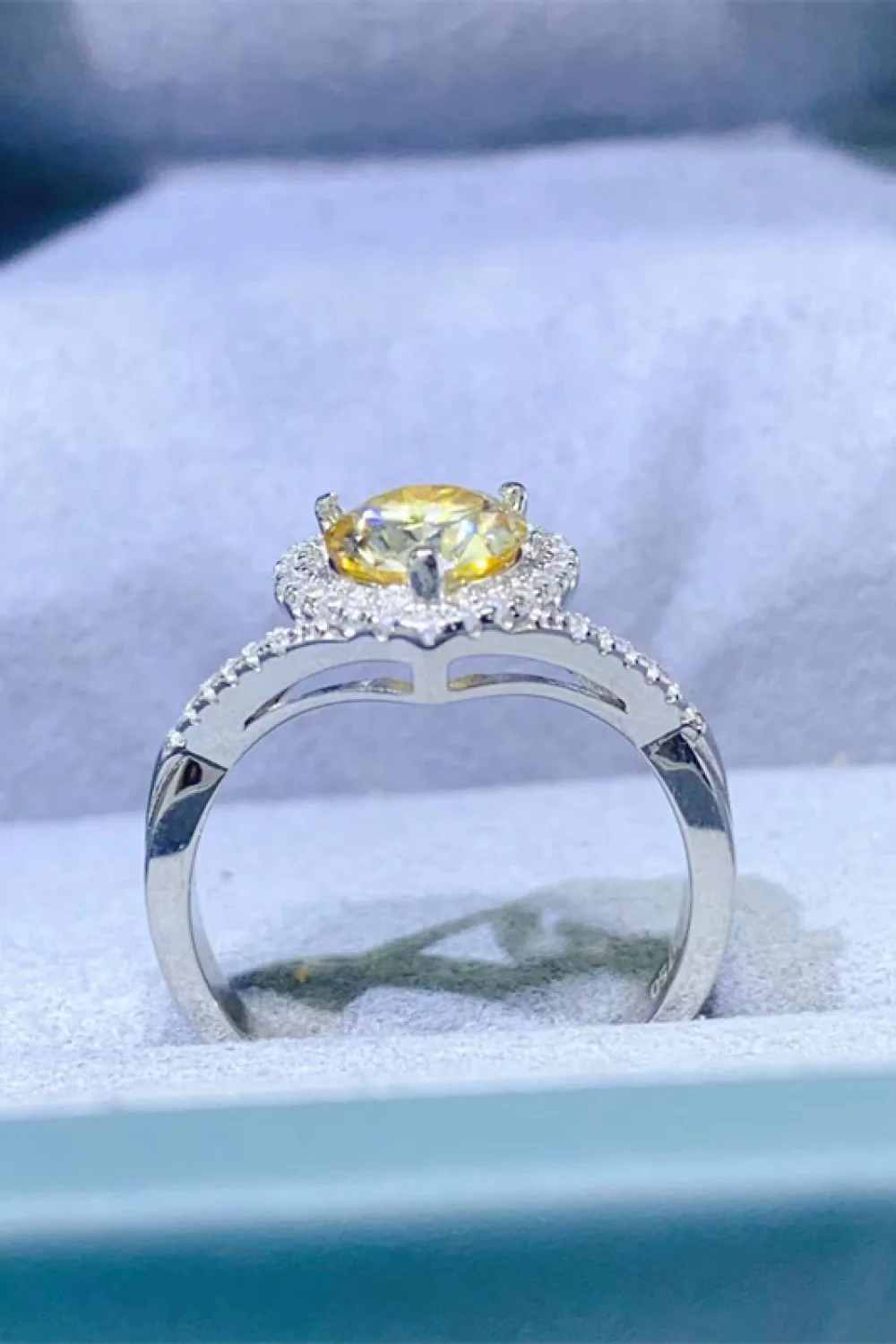 Adored 1 Carat Moissanite 925 Sterling Silver Heart Ring - Image 12