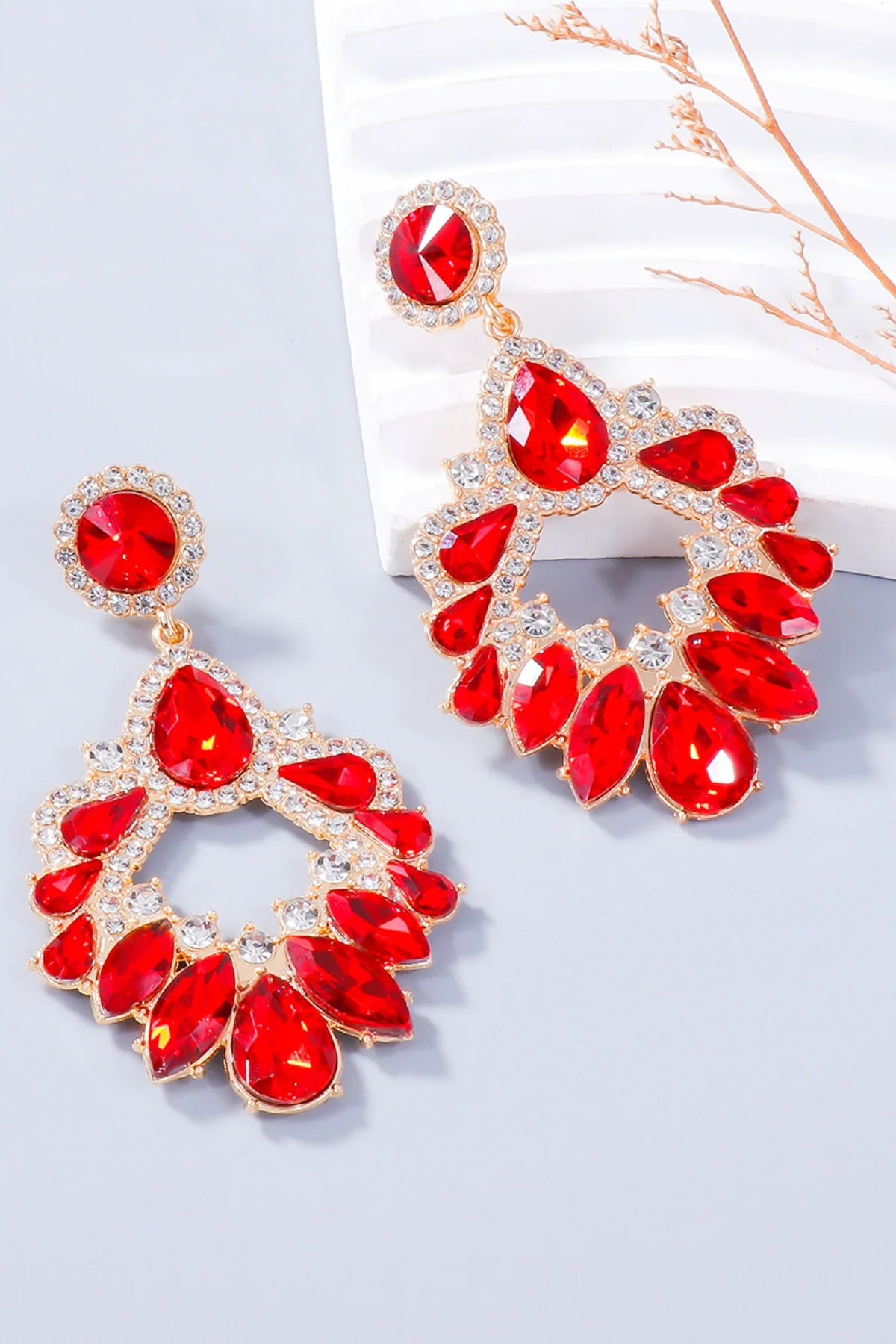 Alloy Rhinestone Dangle Earrings - Image 5