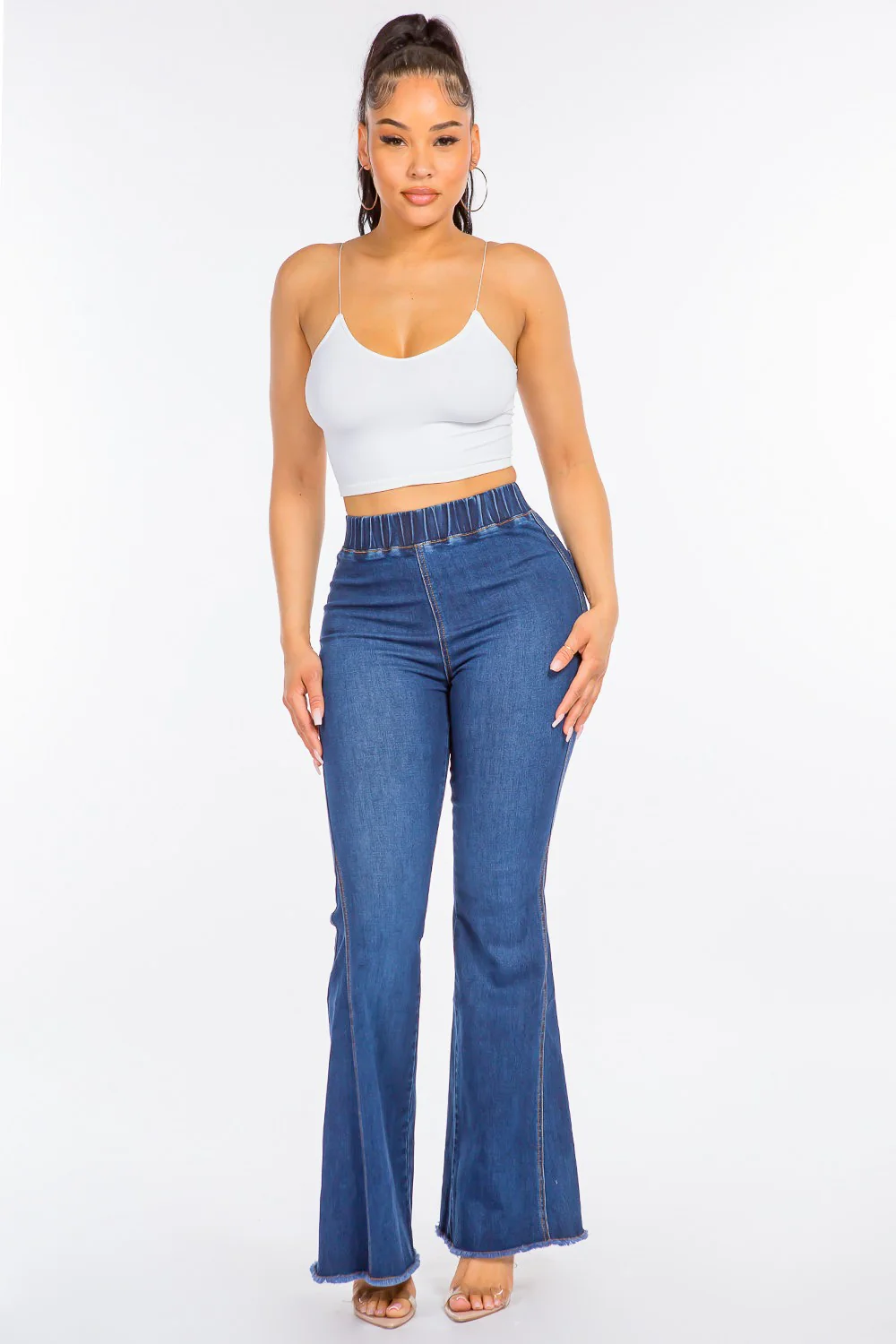 American Bazi High Waist Curvy Flare Jeans - Image 3