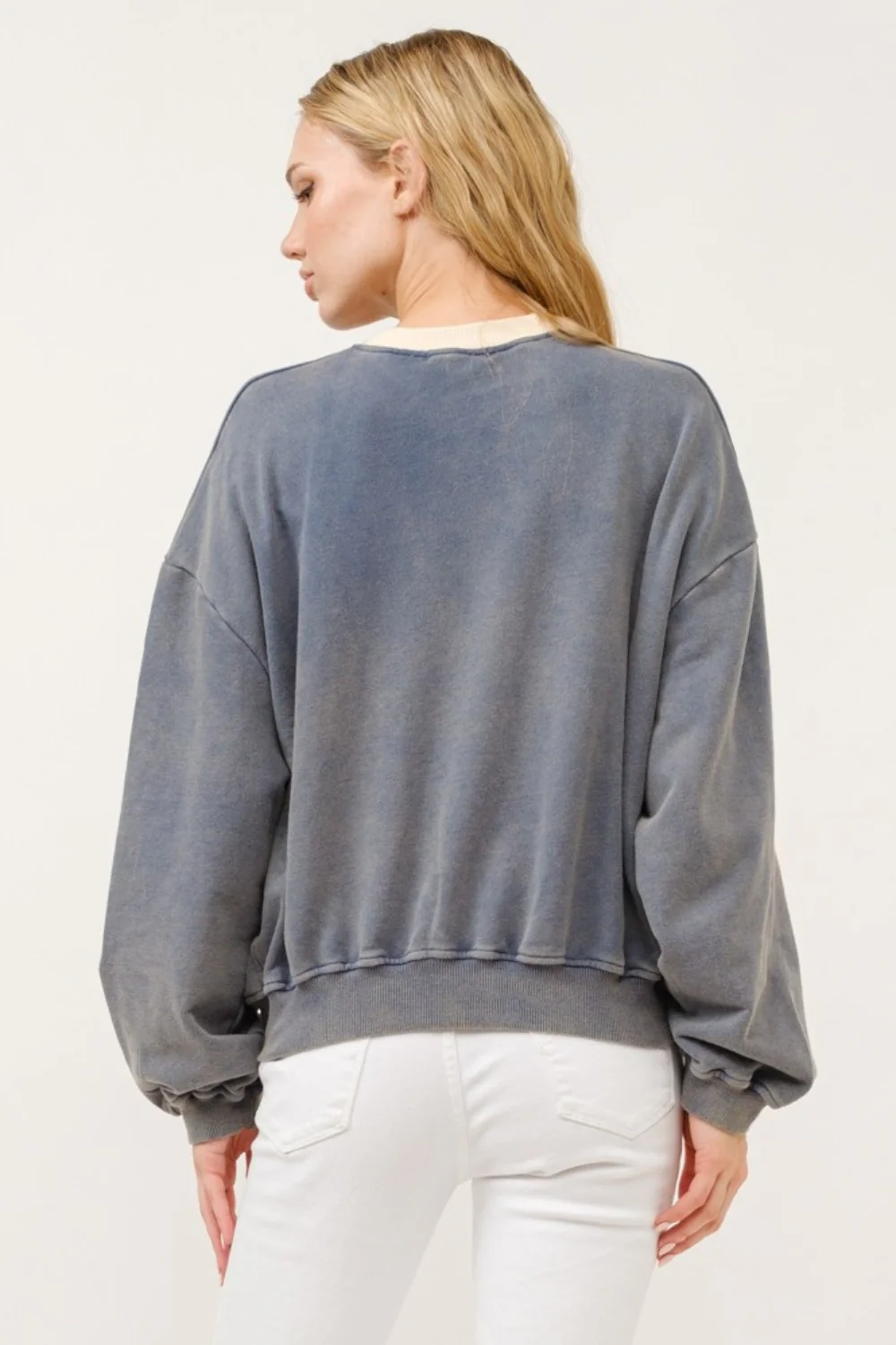 And The Why BEVERLY HILLS 92 CALIFORNIA Contrast Crop Sweatshirt - Image 2