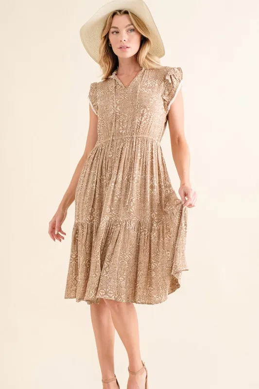 And The Why Boho Printed Tiered Maxi Dress - Image 3