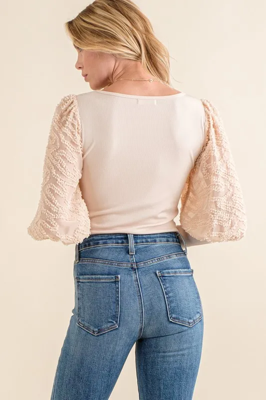 And The Why Textured Puff Sleeve Bodysuit - Image 4