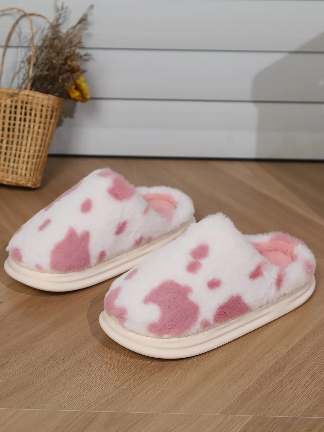 Animal Print Faux Fur Slippers - Image 11
