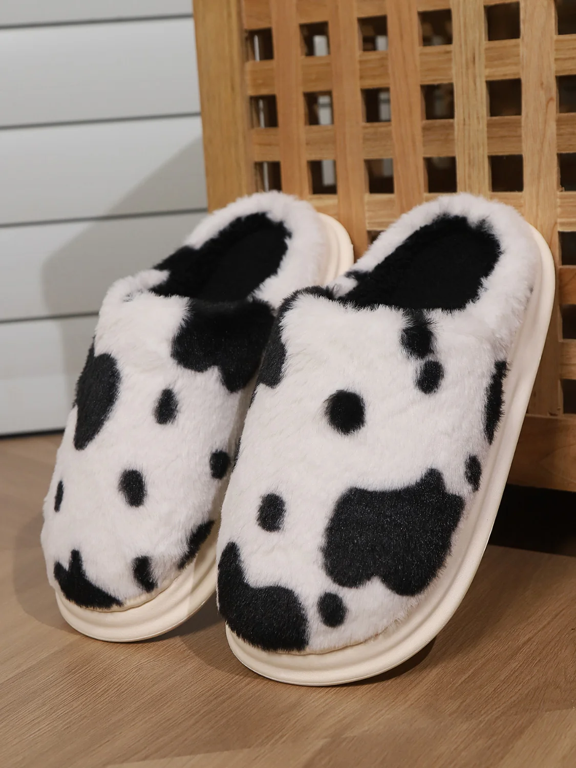 Animal Print Faux Fur Slippers - Image 5
