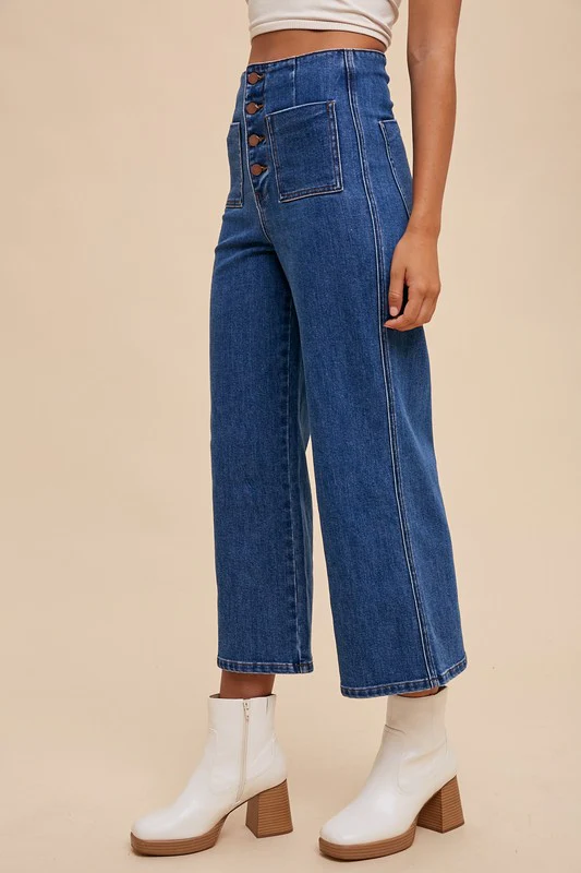 Annie Wear Button Fly High Waist Jeans - Image 3