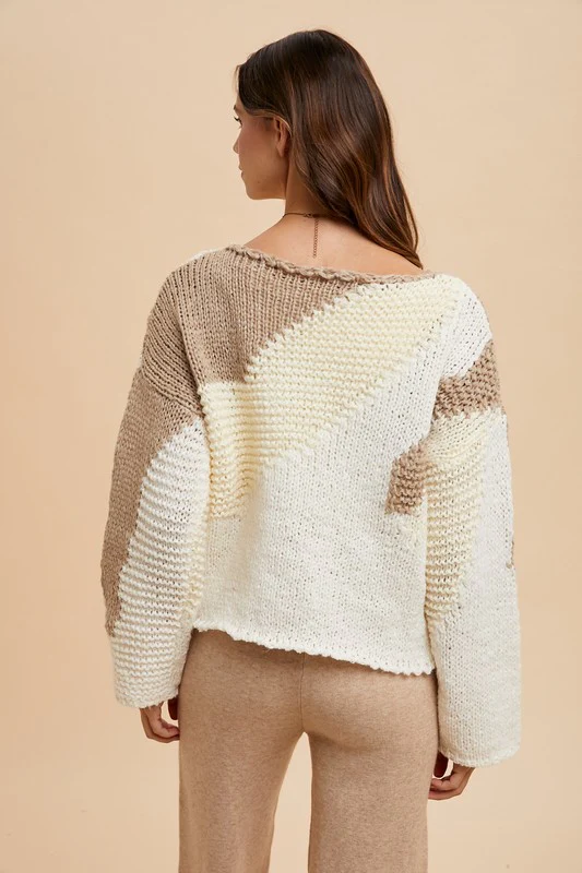 Annie Wear Color Block Drop Shoulder Sweater - Image 3