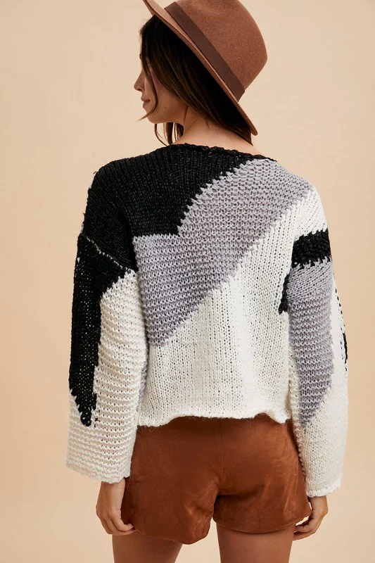 Annie Wear Color Block Drop Shoulder Sweater - Image 3