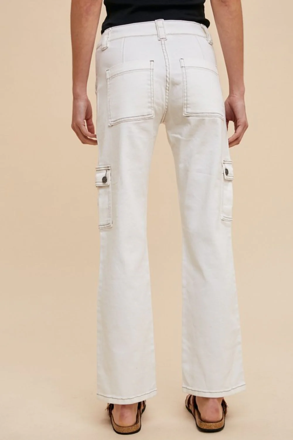 Annie Wear Straight Leg Jeans with Cargo Pockets - Image 2