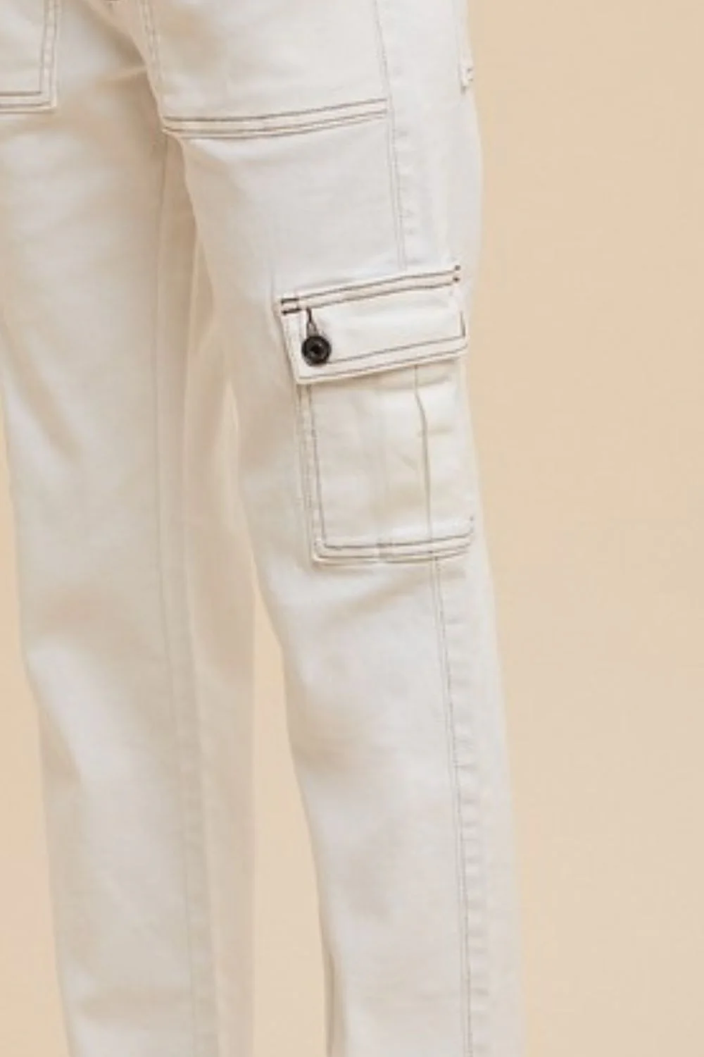 Annie Wear Straight Leg Jeans with Cargo Pockets - Image 3