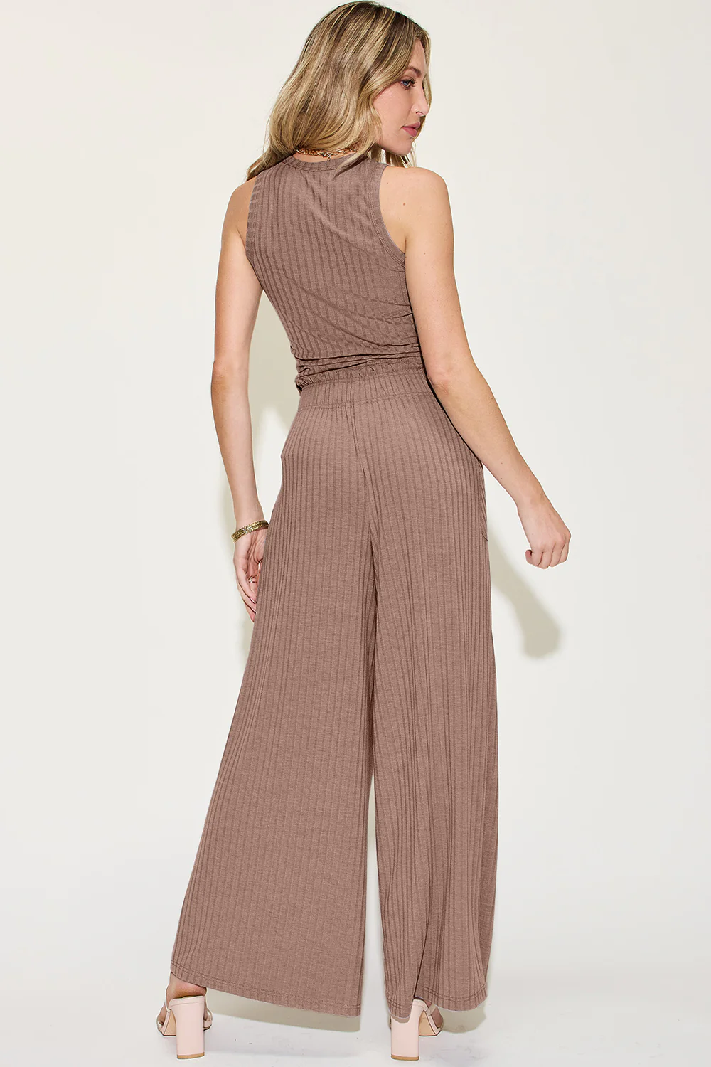Basic Bae Full Size Ribbed Tank and Wide Leg Pants Set - Image 25