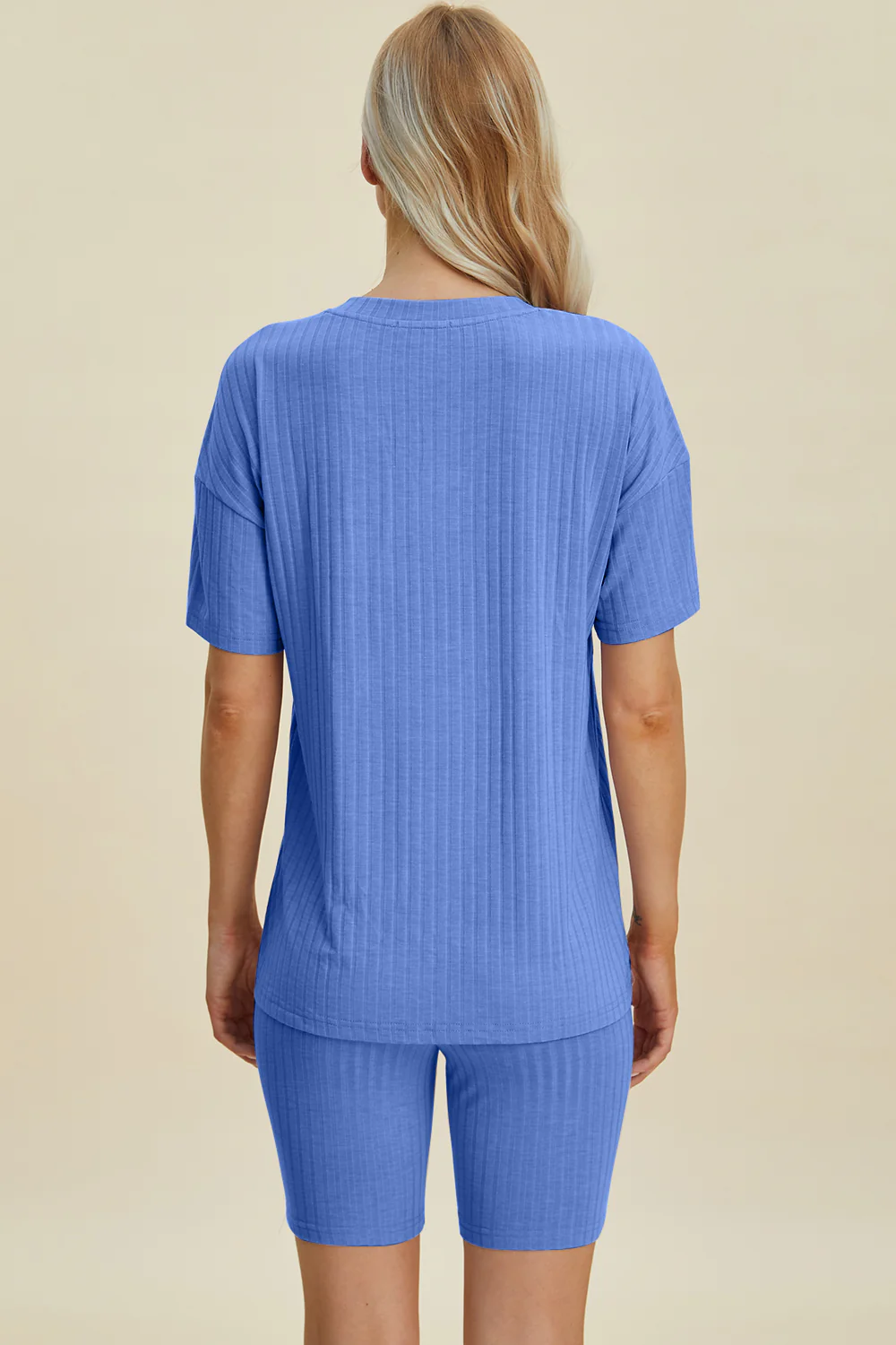 Basic Bae Full Size Ribbed V-Neck Short Sleeve Top and Shorts Set - Image 11